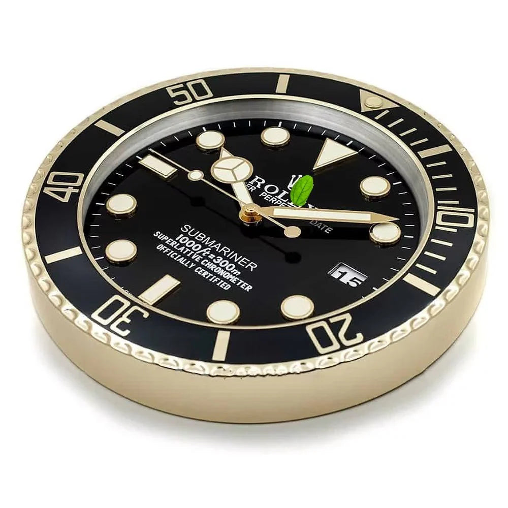 Relógio de Parede Rolex Submariner Gold/Black