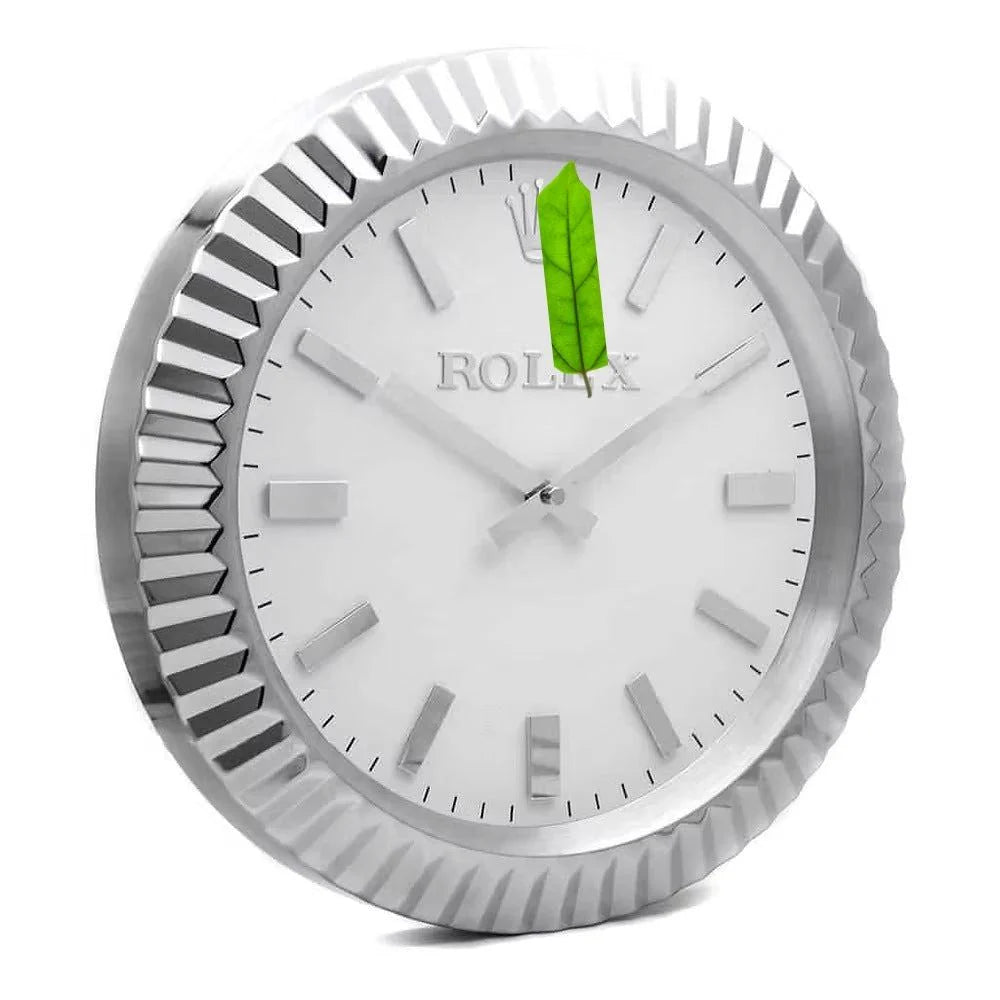Relógio de Parede Rolex Prata/Branco