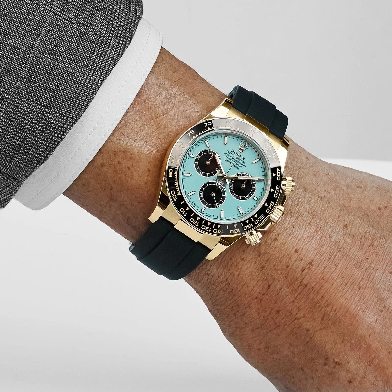Relógio Rolex Daytona Dourado com Mostrador Turquesa