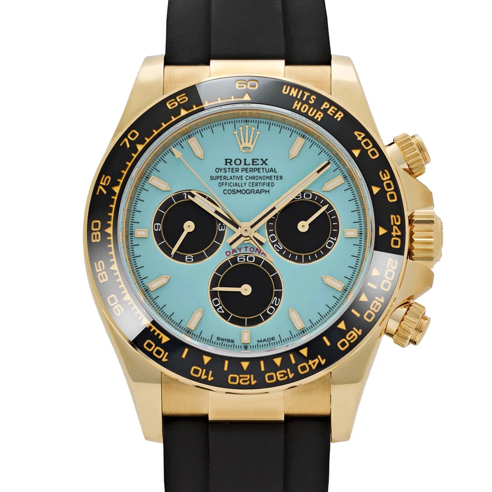 Relógio Rolex Daytona Dourado com Mostrador Turquesa