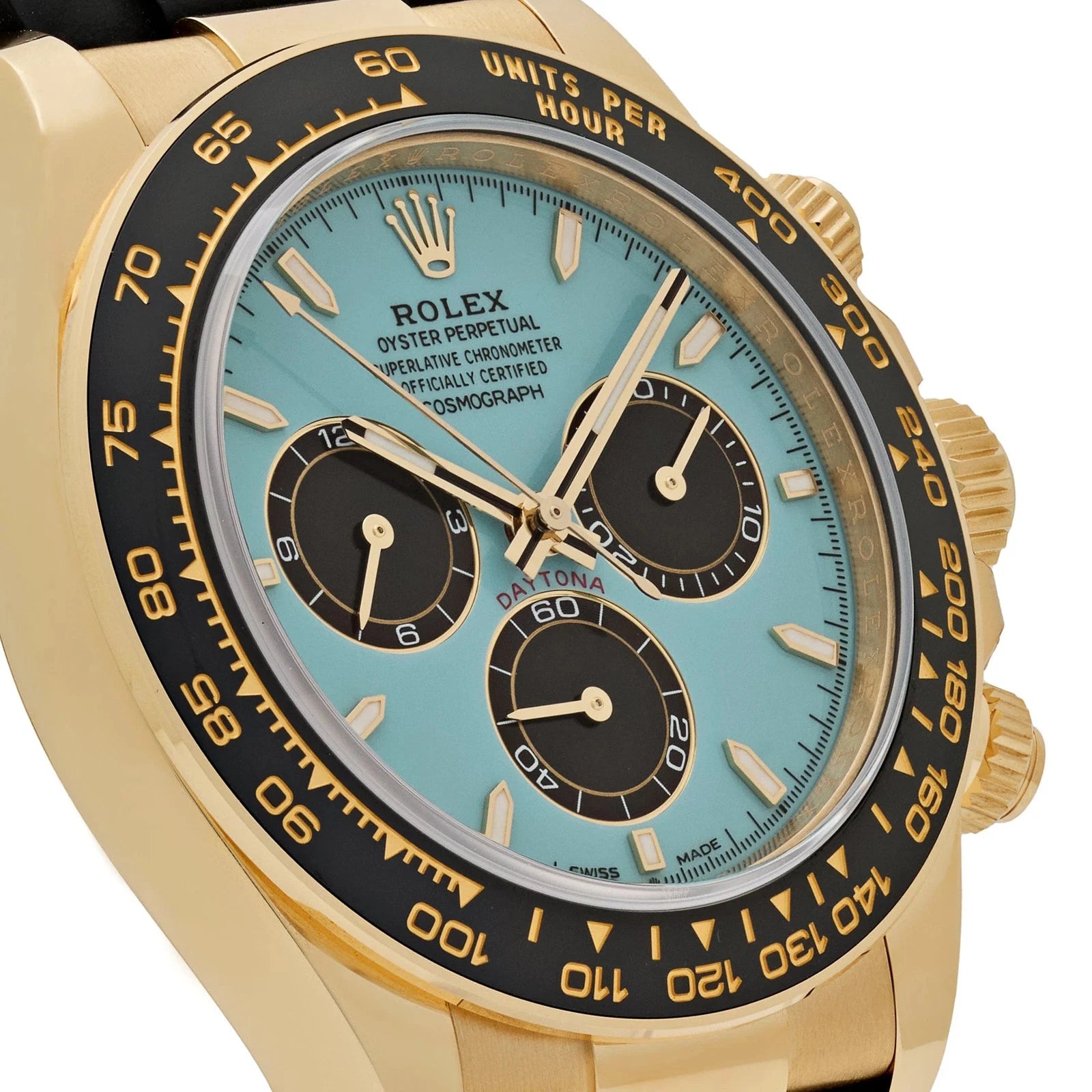 Relógio Rolex Daytona Dourado com Mostrador Turquesa