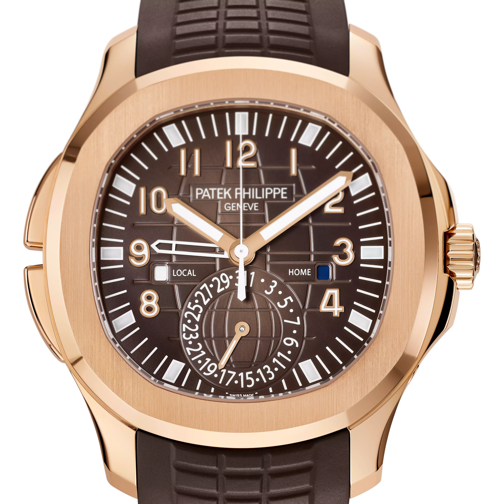 Relógio Aquanaut Travel Time Rose Gold - Super Clone