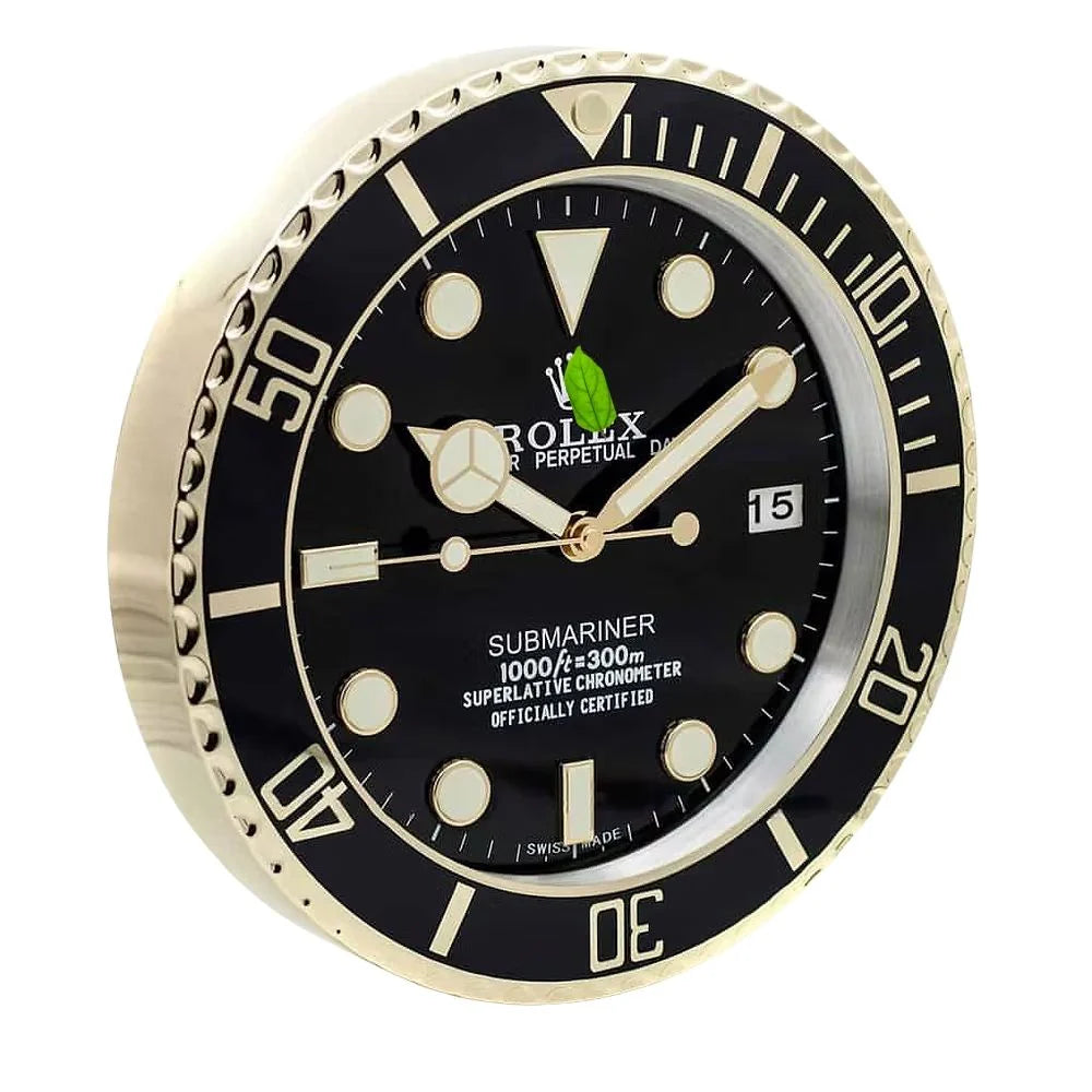 Relógio de Parede Rolex Submariner Gold/Black