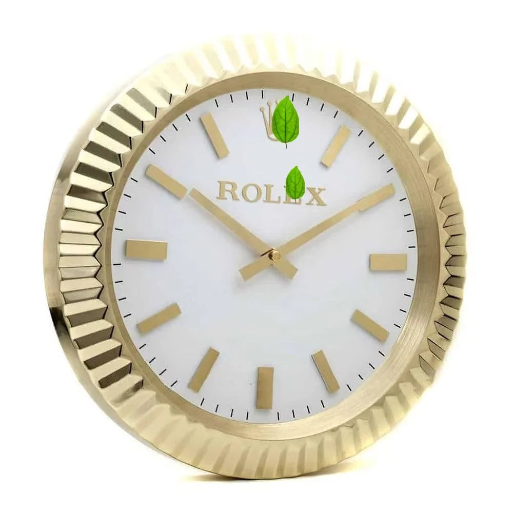 Relógio de Parede Rolex Dourado/Branco