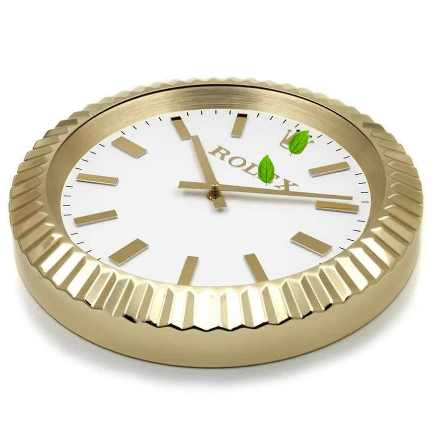 Relógio de Parede Rolex Dourado/Branco