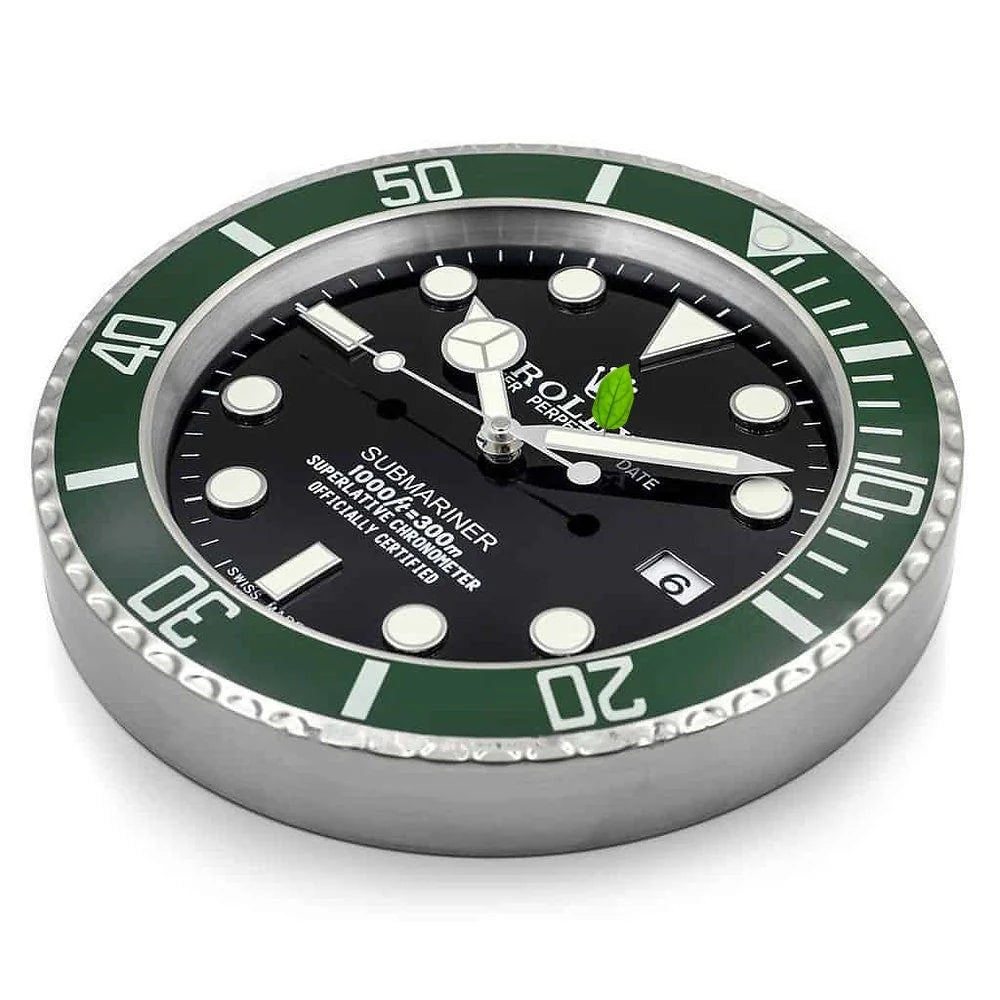 Relógio de Parede Rolex Submariner Verde/Preto