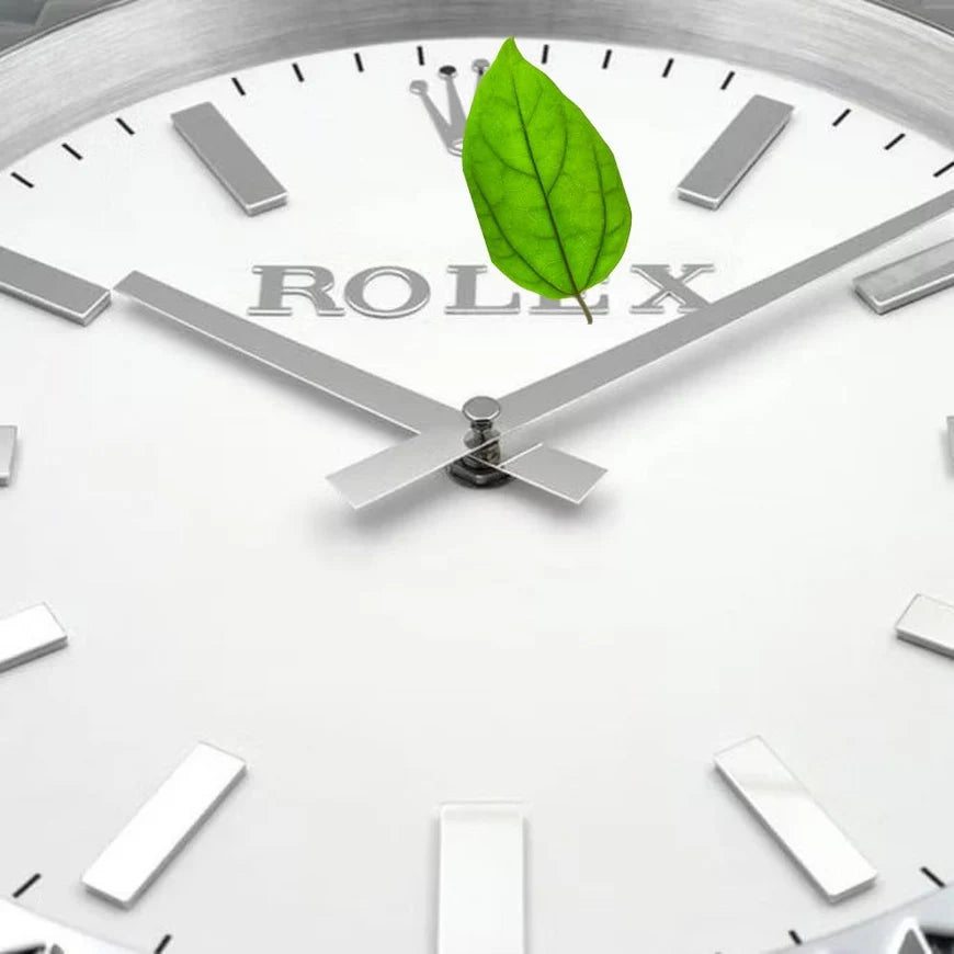 Relógio de Parede Rolex Prata/Branco