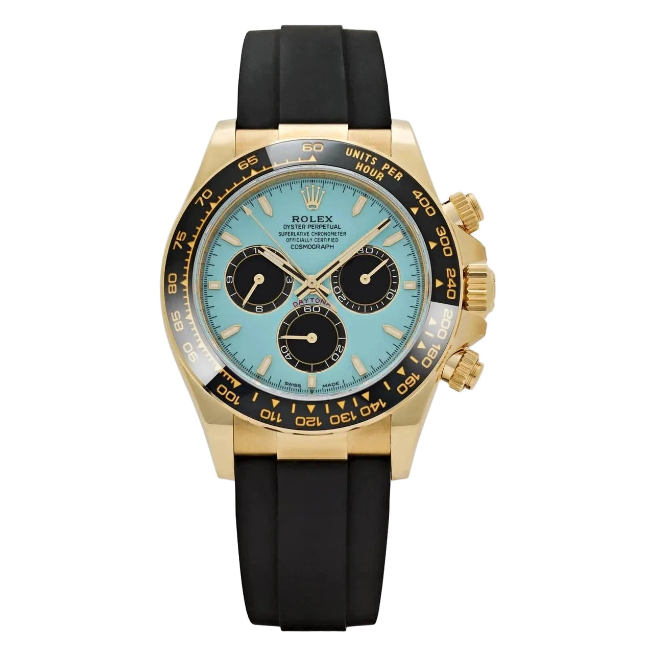 Relógio Rolex Daytona Dourado com Mostrador Turquesa