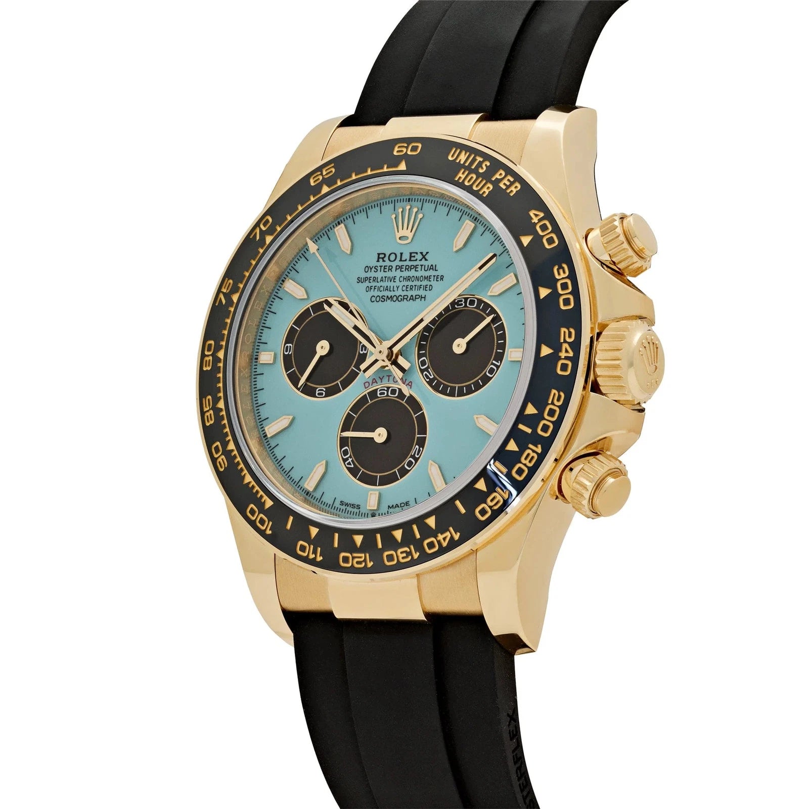Relógio Rolex Daytona Dourado com Mostrador Turquesa